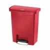 Rubbermaid Slim Jim Step On Front Pedal Red 30Ltr