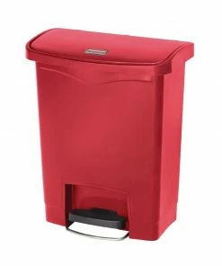 Rubbermaid Slim Jim Step On Front Pedal Red 30Ltr