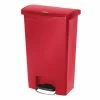 Rubbermaid Slim Jim Step On Front Pedal Red 50Ltr