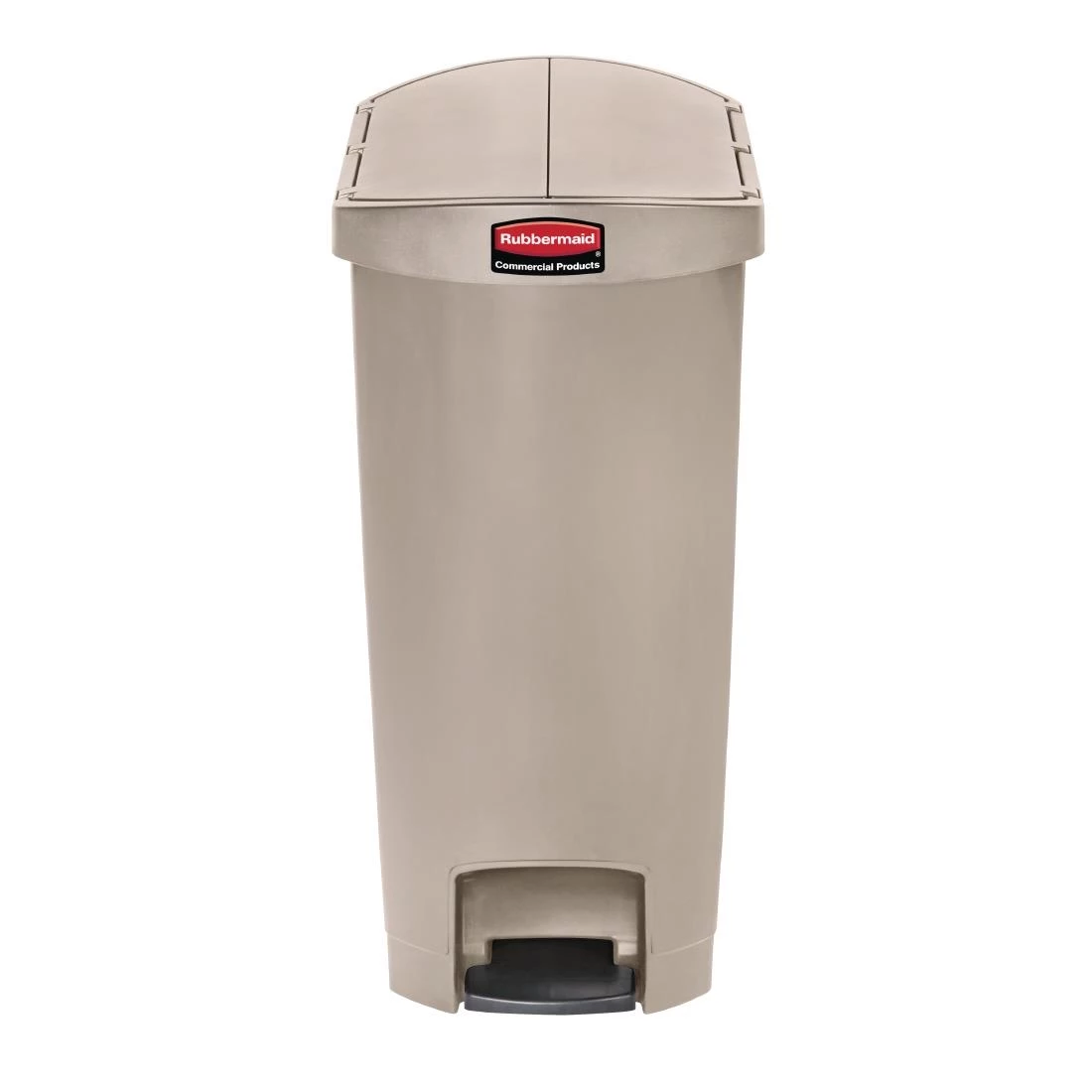 Rubbermaid Slim Jim End Step On Pedal Bin Beige 50Ltr - Image 2