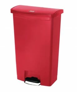 Rubbermaid Slim Jim Step On Front Pedal Red 68Ltr