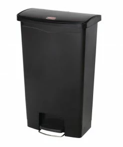 Rubbermaid Slim Jim Step On Front Pedal Black 68Ltr