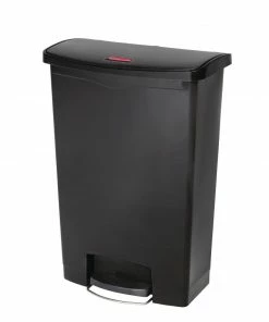 Rubbermaid Slim Jim Step On Front Pedal Black 90Ltr