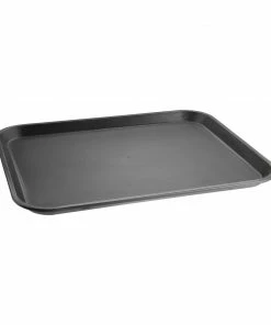 Olympia Kristallon Polypropylene Rectangular Non-Slip Tray Black