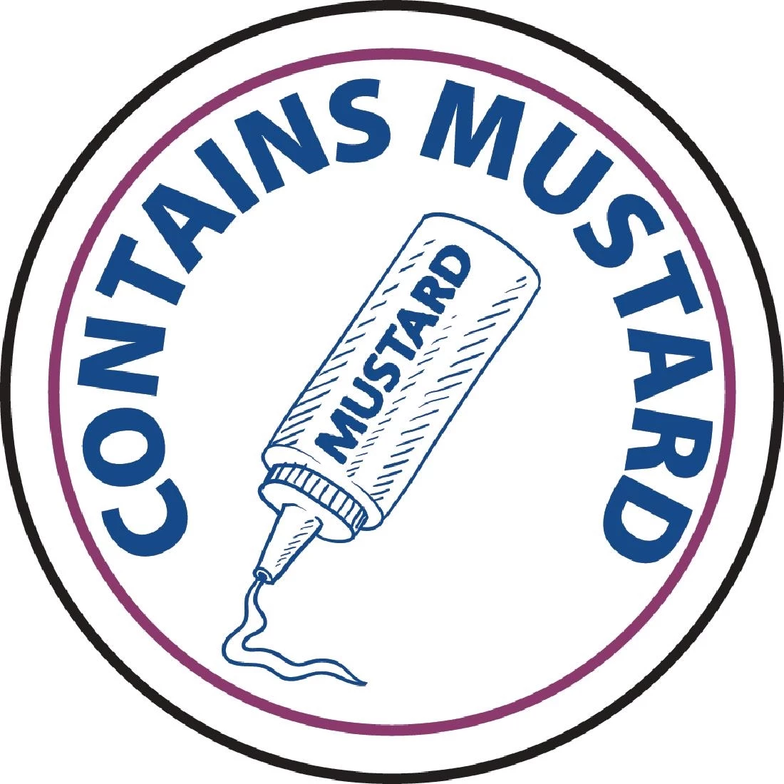 Vogue Food Allergen Label Mustard (Pack Of 1000)