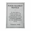 Non Branded Brushed Steel Food Allergy Sign