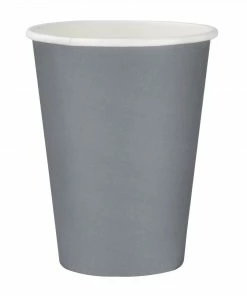 Fiesta Recyclable Coffee Cups Single Wall Charcoal 340ml / 12oz (Pack Of 1000)