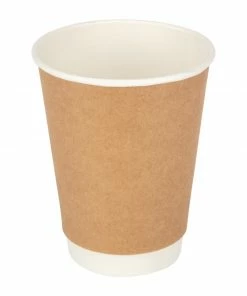 Fiesta Recyclable Coffee Cups Double Wall Kraft 340ml / 12oz