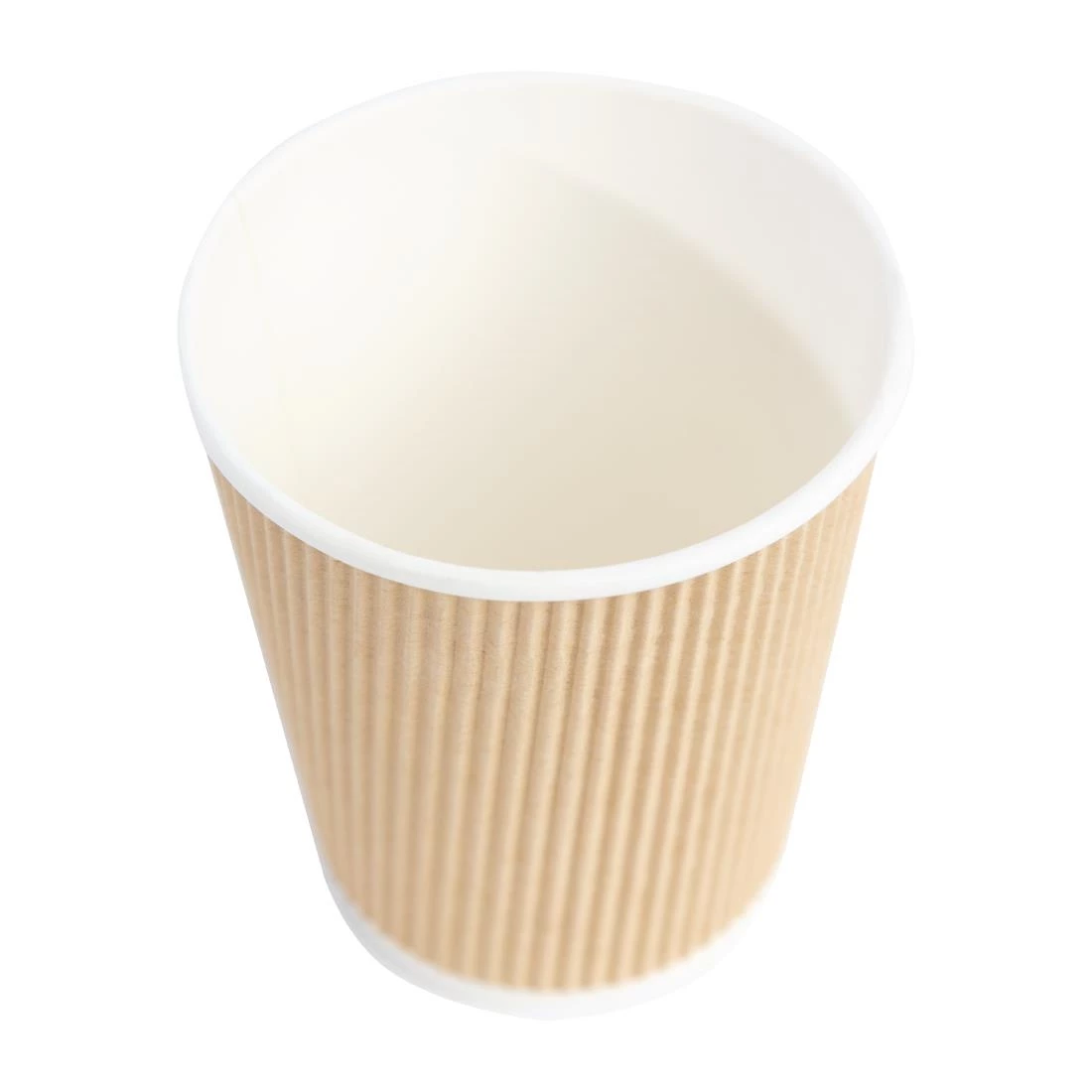 Fiesta Recyclable Coffee Cups Ripple Wall Kraft 225ml / 8oz - Image 2