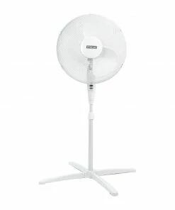 Status 16" Oscillating White Stand Fan