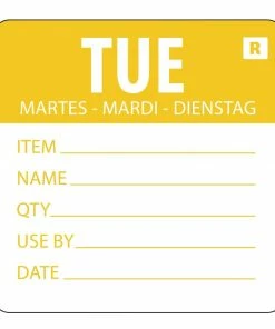 Vogue Removable Day Of The Week Label Tuesday (Pack Of 500)