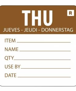 Vogue Removable Day Of The Week Label Thursday (Pack Of 500)