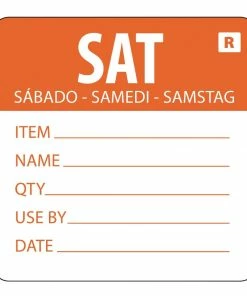 Vogue Removable Day Of The Week Label Saturday (Pack Of 500)