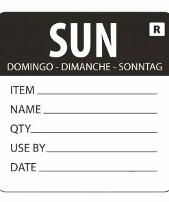 Vogue Removable Day Of The Week Label Sunday (Pack Of 500)