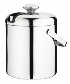 Olympia Ice Bucket With Lid And Tongs 1.23Ltr