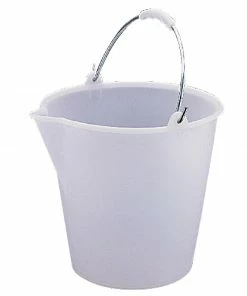 Jantex Heavy Duty Plastic Bucket White 12Ltr