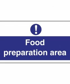 Vogue Food Preparation Area Sign