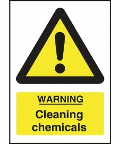 Vogue Warning Cleaning Chemicals Sign