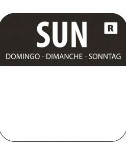 Vogue Removable Colour Coded Food Labels Sunday (Pack Of 1000)