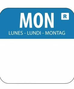 Vogue Removable Colour Coded Food Labels Monday (Pack Of 1000)