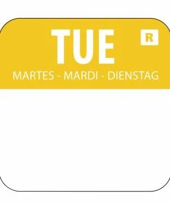 Vogue Removable Colour Coded Food Labels Tuesday (Pack Of 1000)