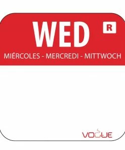 Vogue Removable Colour Coded Food Labels Wednesday (Pack Of 1000)