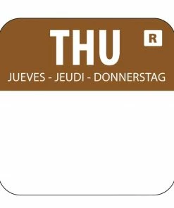 Vogue Removable Colour Coded Food Labels Thursday (Pack Of 1000)