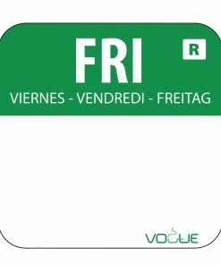 Vogue Removable Colour Coded Food Labels Friday (Pack Of 1000)