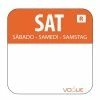 Vogue Removable Colour Coded Food Labels Saturday (Pack Of 1000)