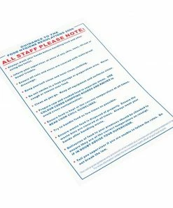 Vogue Food Safety Act 2006 Guidance Sign