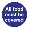 Vogue All Food Must Be Covered Sign
