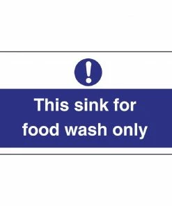 Vogue Food Wash Only Sign