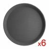 Bulk Buy Pack Of 6 Olympia Kristallon Polypropylene Round Non-Slip Trays
