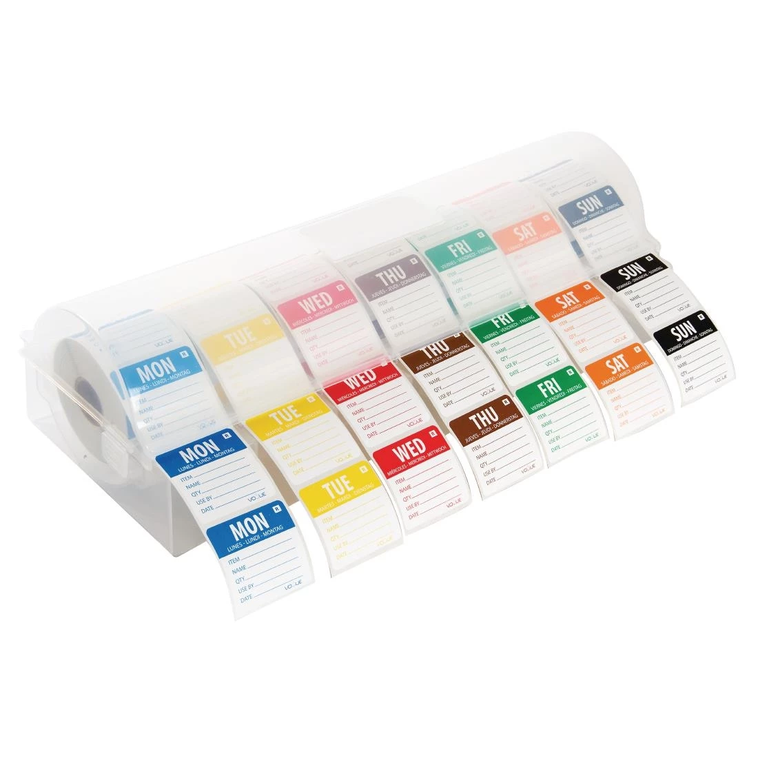 Vogue Removable Colour Coded Food Labels With 2" Dispenser - Image 2