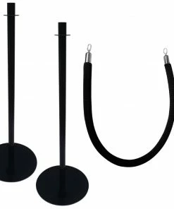 Special Offer Bolero 2.5m Black Barrier Rope And Barrier Posts
