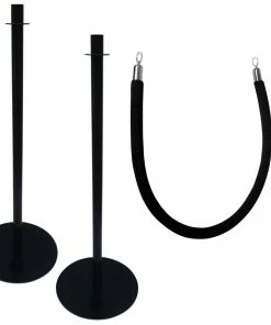 Special Offer Bolero 1.5m Black Barrier Rope And Barrier Posts