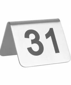 Olympia Stainless Steel Table Numbers 31-40 (Pack Of 10)