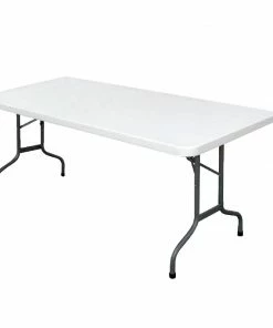Bolero PE Rectangular Folding Table White 6ft (Single)