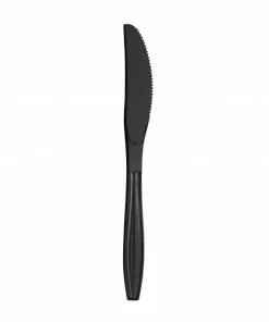 Fiesta Recyclable Heavy Duty Plastic Knives Black (Pack Of 100)