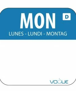 Vogue Dissolvable Food Rotation Labels Monday (Pack Of 1000)
