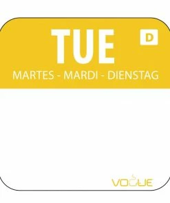 Vogue Dissolvable Food Rotation Labels Tuesday (Pack Of 1000)