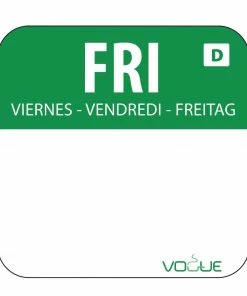 Vogue Dissolvable Food Rotation Labels Friday (Pack Of 1000)