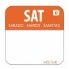 Vogue Dissolvable Food Rotation Labels Saturday (Pack Of 1000)