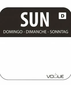 Vogue Dissolvable Food Rotation Labels Sunday (Pack Of 1000)