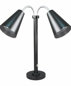 Steelite DWH Modern Double Head Heat Lamp EU Plug Black 559mm