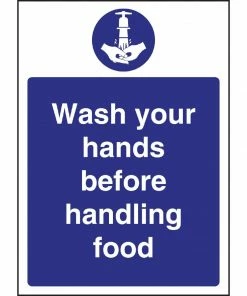 Vogue Wash Hands Before Handling Food Sign