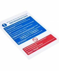 Vogue Refrigerator Guidelines Sign