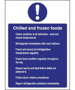 Vogue Chilled And Frozen Foods Sign