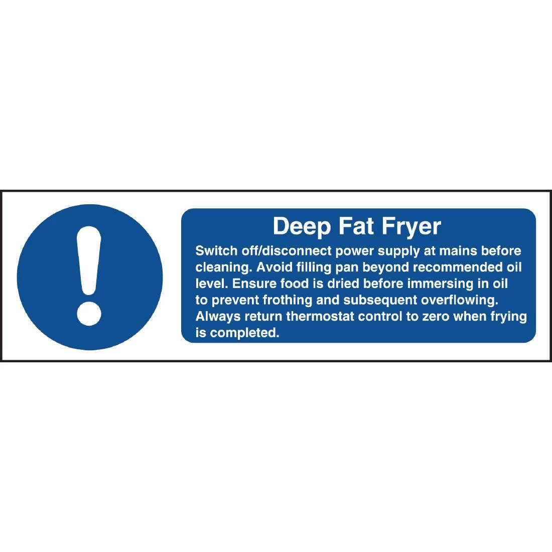 Vogue Deep Fat Fryer Safety Sign - Image 3