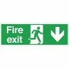 Vogue Fire Exit Sign Arrow Down